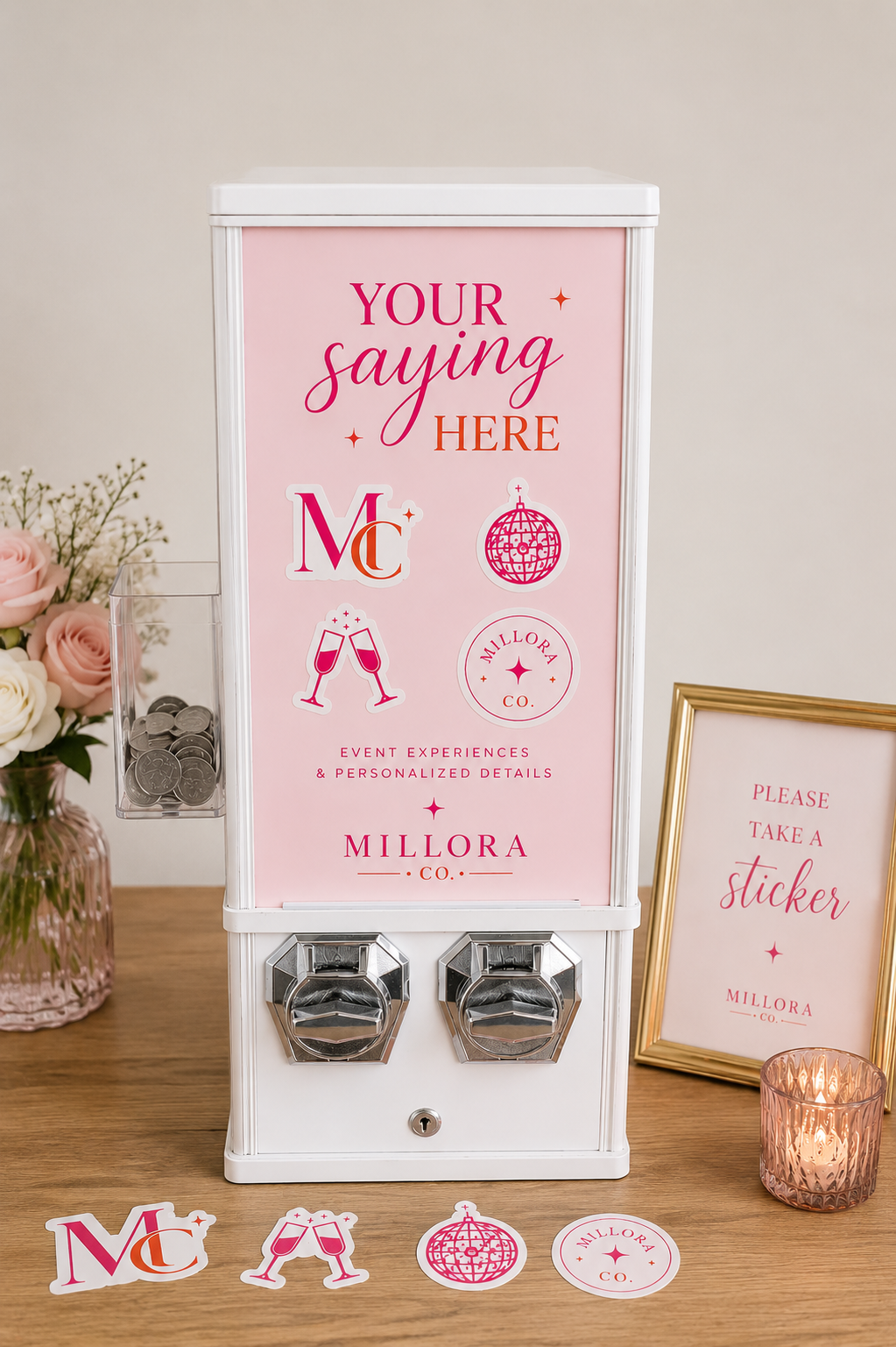 The Millora Experience: STICKER MACHINE RENTAL